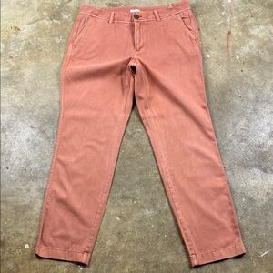 J. Crew Terracotta Chinos
Size: 2 (31 1/2” waist) please read description